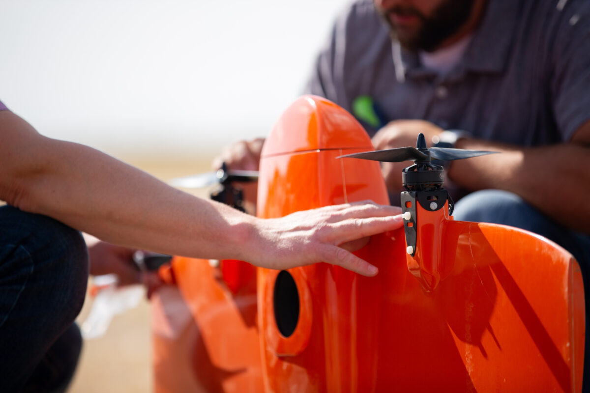 Orange survey drone
